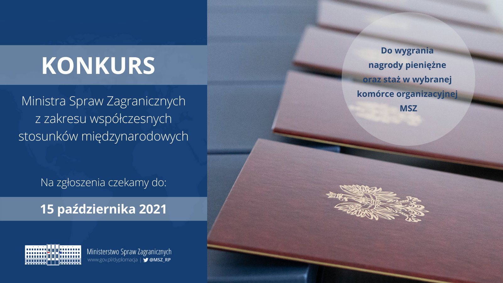 33. edycja Konkursu Ministra Spraw Zagranicznych na pracę magisterską