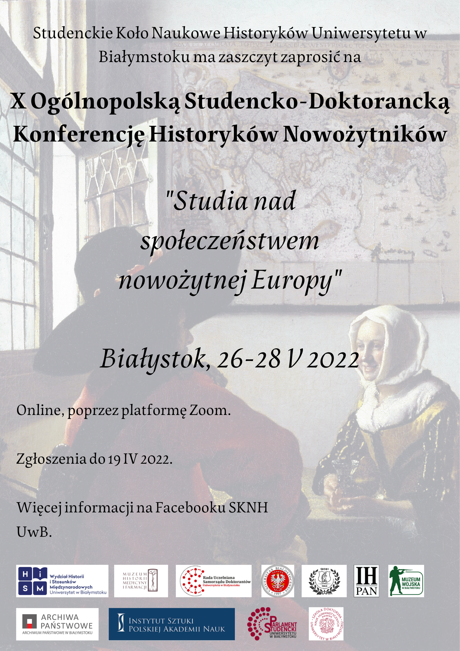 X Ogólnopolska Studencko-Doktorancka Konferencja Historyków Nowożytników „Studia nad społeczeństwem nowożytnej Europy”